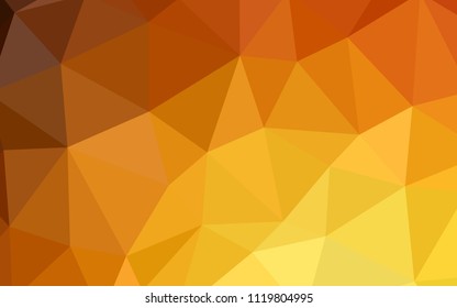 Light Orange vector low poly layout. Shining colorful illustration with triangles. Template for cell phone's backgrounds.