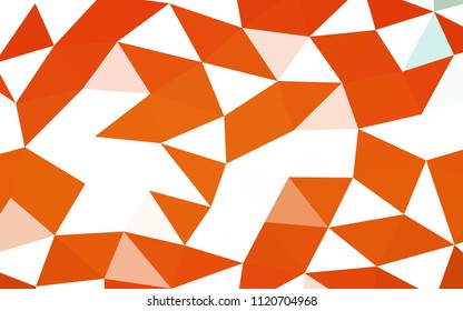 Light Orange vector low poly. Creative geometric illustration in Origami style with gradient. A new texture for your design.