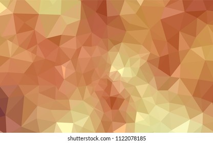 Light Orange vector low poly texture. Elegant bright polygonal illustration with gradient. Pattern for a brand book's backdrop.