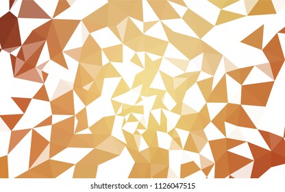 Light Orange vector low poly texture. Modern abstract illustration with triangles. New template for your brand book.