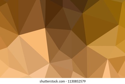 Light Orange vector low poly cover. Creative illustration in halftone style with triangles. Textured pattern for your backgrounds.