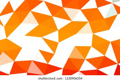 Light Orange vector low poly low poly. Colorful illustration in abstract style with gradient. Triangular pattern for your business design.