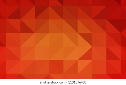 Light Orange vector low poly layout. Shining polygonal illustration, which consist of triangles. Template for cell phone's backgrounds.
