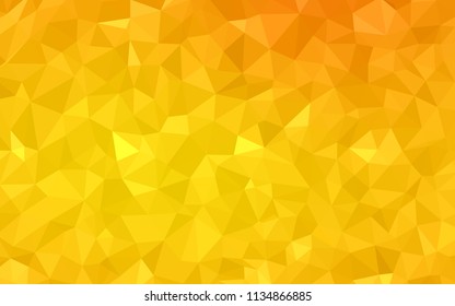 Light Orange vector low poly texture. Creative geometric illustration in Origami style with gradient. Brand new design for your business.