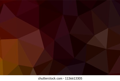 Light Orange vector low poly cover. Shining colorful illustration with triangles. Textured pattern for your backgrounds.