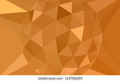 Light Orange vector low poly cover with a diamond. Polygonal abstract illustration with gradient. A new texture for your web site.