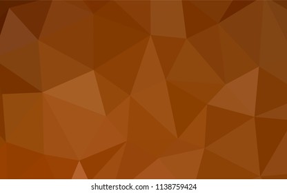 Light Orange vector low poly layout. A completely new color illustration in a polygonal style. A completely new design for your leaflet.