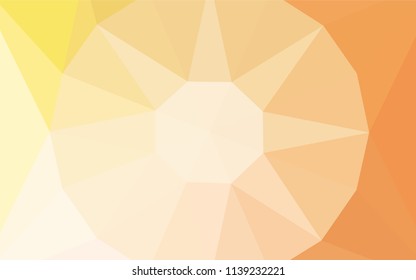 Light Orange vector low poly cover with a diamond. Abstract illustration with an elegant triangles. Triangular pattern for your design.