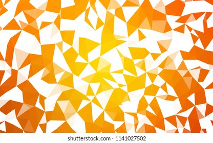Light Orange vector low poly layout. Geometric illustration in Origami style with gradient.  A new texture for your web site.