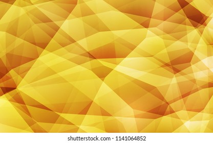 Light Orange vector low poly layout. Glitter abstract illustration with an elegant triangles. Textured pattern for your backgrounds.