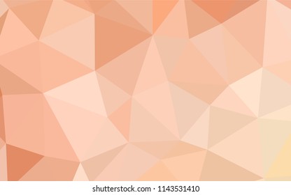 Light Orange vector low poly cover. Polygonal abstract illustration with gradient. A completely new design for your leaflet.