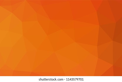 Light Orange vector low poly cover. Triangular geometric sample with gradient.  A completely new template for your business design.