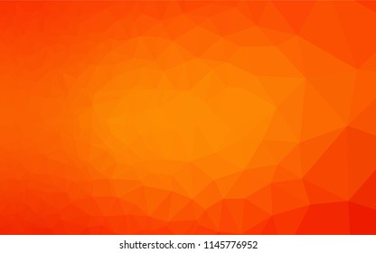 Light Orange vector low poly texture. Shining colored illustration in a Brand new style. Brand new style for your business design.