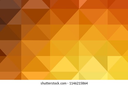 Light Orange vector low poly layout. Polygonal abstract illustration with gradient. Brand new design for your business.
