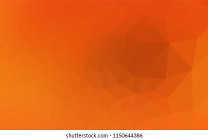 Light Orange vector low poly layout. A completely new color illustration in a vague style. The best triangular design for your business.