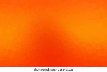 Light Orange vector low poly cover. Creative illustration in halftone style with gradient. The template can be used as a background for cell phones.