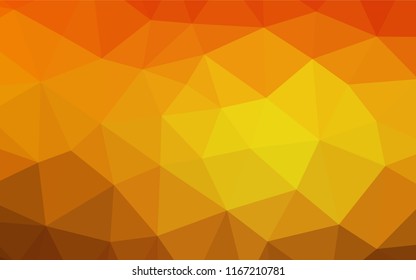Light Orange vector low poly layout. Glitter abstract illustration with an elegant design. Brand new style for your business design.