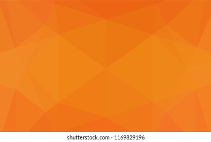 Light Orange vector low poly layout. Creative geometric illustration in Origami style with gradient. The elegant pattern can be used as part of a brand book.