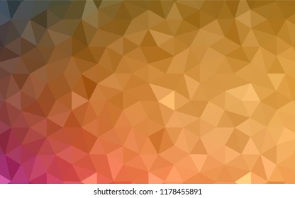 Light Orange vector low poly layout. Colorful illustration in abstract style with triangles. Brand new design for your business.