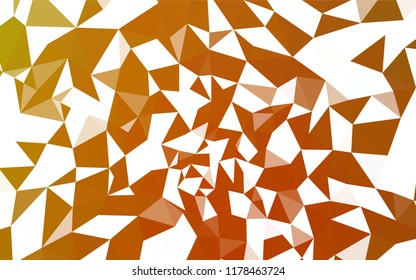 Light Orange vector low poly layout. Elegant bright polygonal illustration with gradient. Polygonal design for your web site.