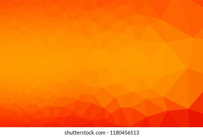 Light Orange vector low poly layout. Modern geometrical abstract illustration with gradient. The polygonal design can be used for your web site.