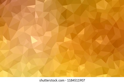 Light Orange vector low poly cover. Colorful illustration in abstract style with triangles. Brand new style for your business design.