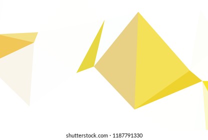 Light Orange vector low poly layout. Geometric illustration in Origami style with gradient.  A completely new design for your leaflet.