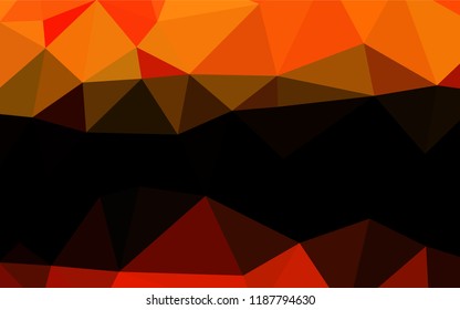Light Orange vector low poly cover. Colorful illustration in abstract style with gradient. A completely new template for your business design.