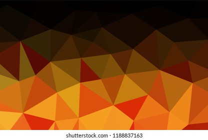 Light Orange vector low poly layout. Modern geometrical abstract illustration with gradient. The completely new template can be used for your brand book.