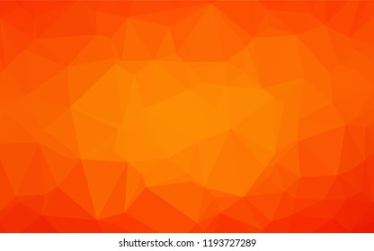 Light Orange vector low poly cover. Shining illustration, which consist of triangles. The completely new template can be used for your brand book.