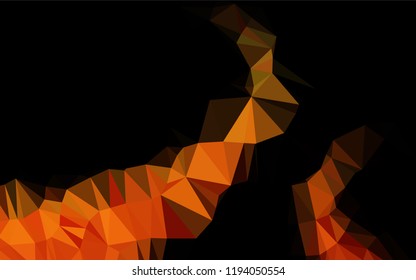 Light Orange vector low poly cover. Creative illustration in halftone style with gradient. The completely new template can be used for your brand book.