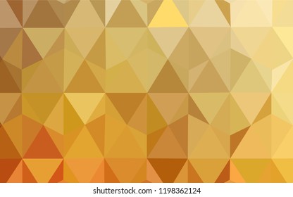 Light Orange vector low poly texture. Colorful illustration in abstract style with triangles. A completely new design for your leaflet.