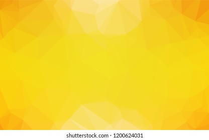 Light Orange vector low poly cover. Triangular geometric sample with gradient.  The textured pattern can be used for background.