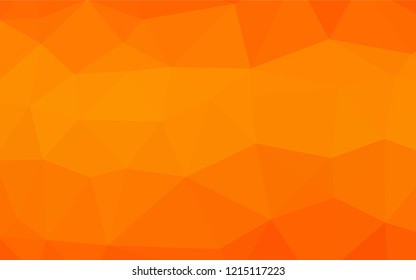 Light Orange vector low poly texture. Geometric illustration in Origami style with gradient.  Brand new style for your business design.