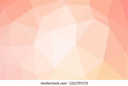 Light Orange vector low poly layout. Shining polygonal illustration, which consist of triangles. New template for your brand book.
