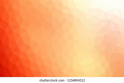 Light Orange vector low poly cover. A sample with polygonal shapes. Template for cell phone's backgrounds.