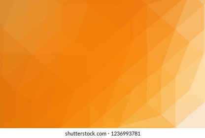 Light Orange vector low poly texture. Glitter abstract illustration with an elegant design. Textured pattern for background.