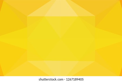 Light Orange vector low poly layout. Shining colored illustration in a Brand new style. Triangular pattern for your business design.