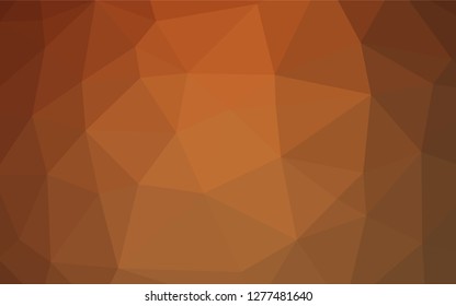 Light Orange vector low poly texture. Brand new colored illustration in blurry style with gradient. A completely new template for your business design.