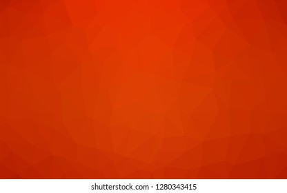 Light Orange vector low poly texture. Triangular geometric sample with gradient.  New texture for your design.