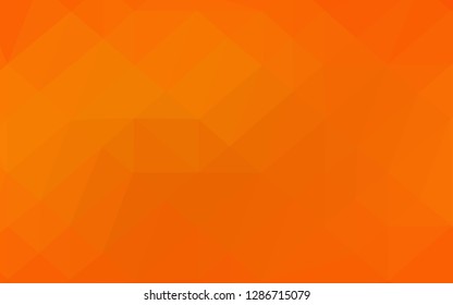 Light Orange vector low poly texture. Colorful illustration in abstract style with gradient. Polygonal design for your web site.
