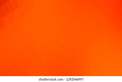 Light Orange vector low poly cover. A sample with polygonal shapes. Template for a cell phone background.