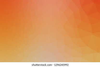 Light Orange vector low poly texture. Brand new colorful illustration in with gradient. Elegant pattern for a brand book.