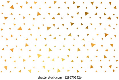 Light Orange vector  low poly layout. Glitter abstract illustration with an elegant triangles. A completely new design for your leaflet.