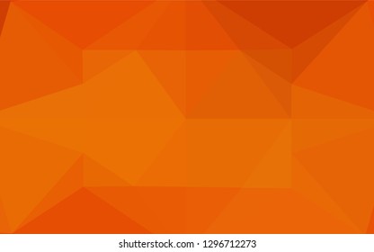 Light Orange vector low poly texture. A vague abstract illustration with gradient. The completely new template can be used for your brand book.