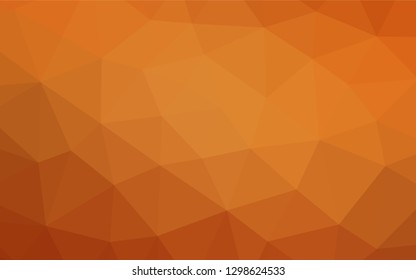 Light Orange vector low poly layout. An elegant bright illustration with gradient. Triangular pattern for your business design.