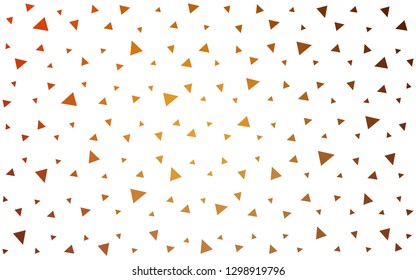 Light Orange vector  low poly background. Modern abstract illustration with triangles. Completely new template for your banner.