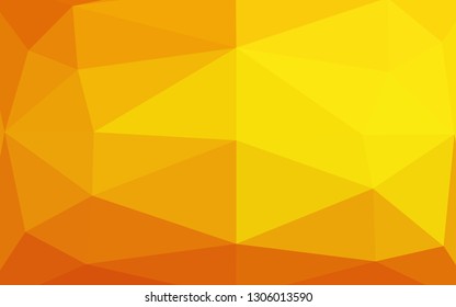 Light Orange vector low poly texture. Modern geometrical abstract illustration with gradient. Template for a cell phone background.