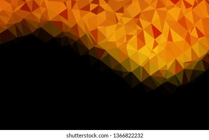 Light Orange vector low poly texture. A vague abstract illustration with gradient. Template for your brand book.