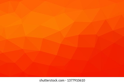 Light Orange vector low poly texture. Colorful illustration in abstract style with gradient. Completely new design for your business.